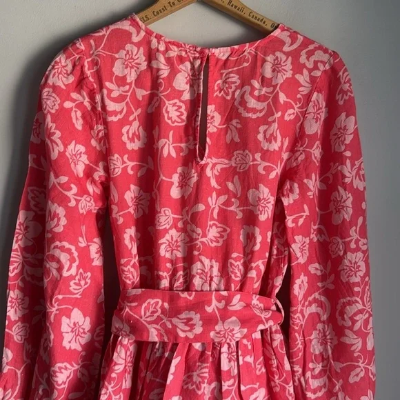 RAMY BROOK Jolie linen Floral Mini Tiered Dress Small - Picture 12 of 16